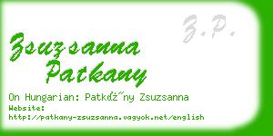 zsuzsanna patkany business card